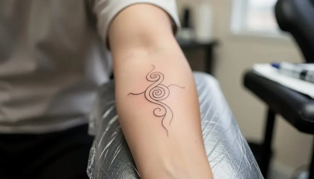 Image de l'article : Tatouage Unalome : une signification plus profonde qu&rsquo;on ne le pense