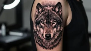 Image de l'article : Tatouage loup : ce que cache ce symbole fascinant