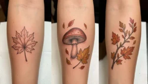 Image de l'article : Tatouages d&rsquo;automne : feuilles, champignons… quels motifs choisir?