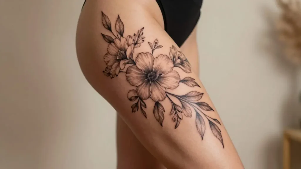 Image de l'article : Tatouage cuisse femme : les tendances de cet automne